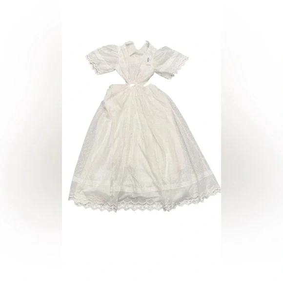 NWT Petal & Pup Merletto white Cut out open back maxi dress size Large - Picture 4 of 10